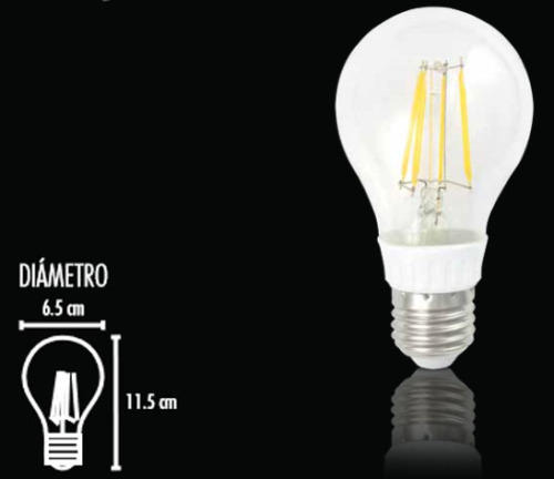 LÁMPARA LED COB 5 W TIPO BULBO BASE E27